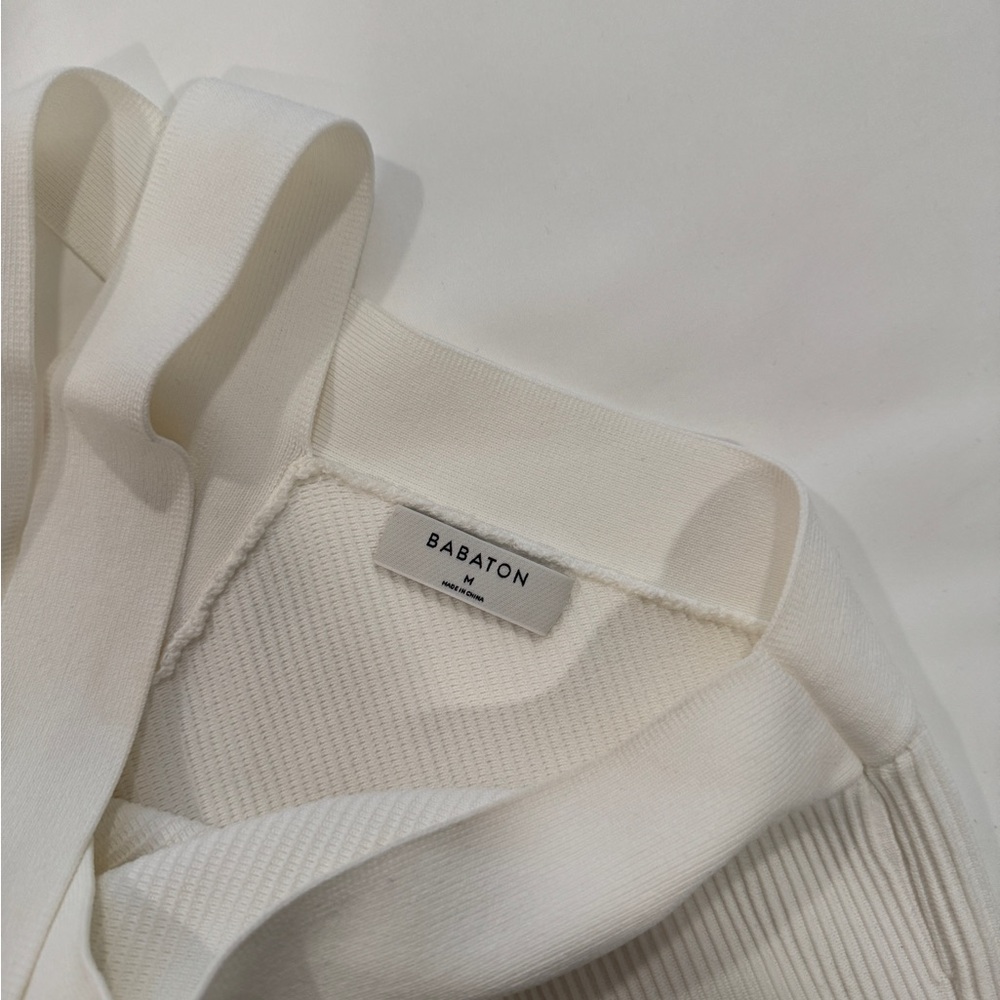 Aritzia/Babaton Sculpt Knit Criss-Cross Ribbed Halter Dress - Size Medium - Picture 6 of 8